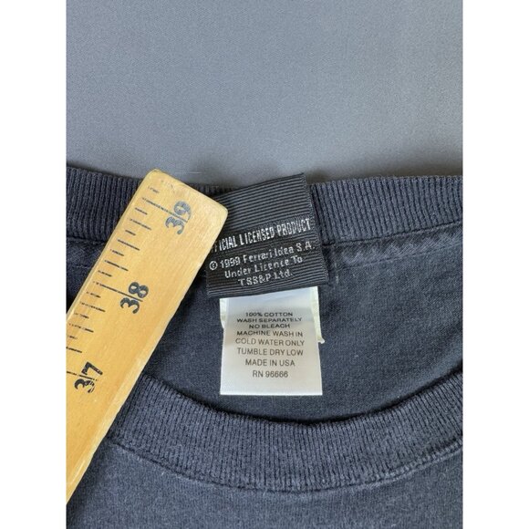 Rare Vintage 1999 90s Ferrari Cars Promo Small Logo Black Shirt USA Made 2XL - Picture 4 of 7